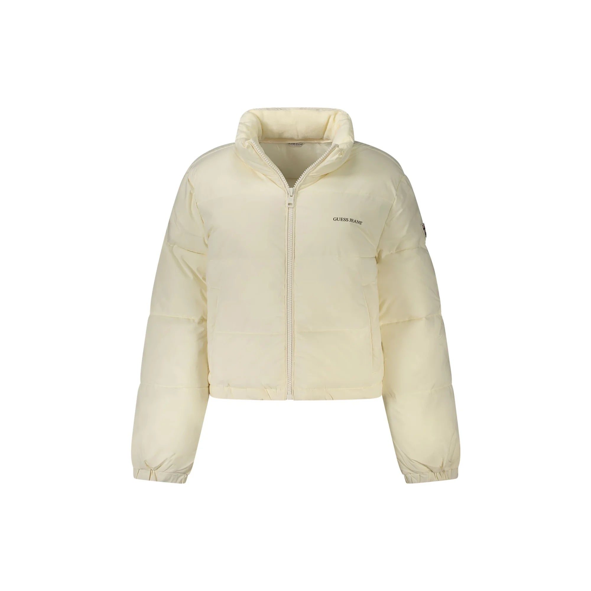 Guess Jeans Giubbotto Maniche Lunghe Donna Bianche Zip Giubbotti e Giacche Bianco - foto prodotto